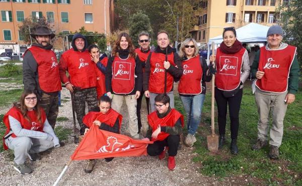 I volontari della Lipu impegnati ieri a Roma 